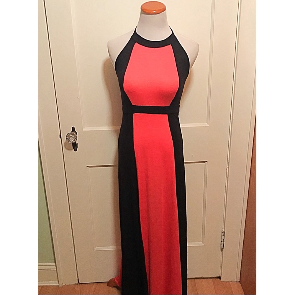 🚫SOLD🚫 NWOT {Monteau} Color-block Maxi Dress, M - Picture 1 of 5